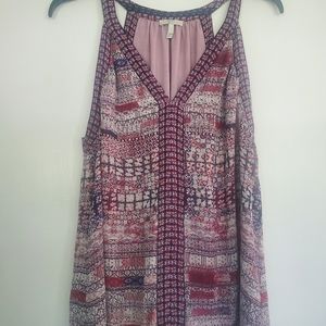 Joie red/navy patchwork tank